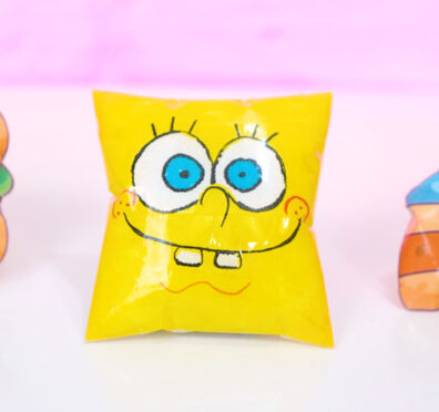 Paper Squishy com guardanapo do Bob Esponja - Dany Martines