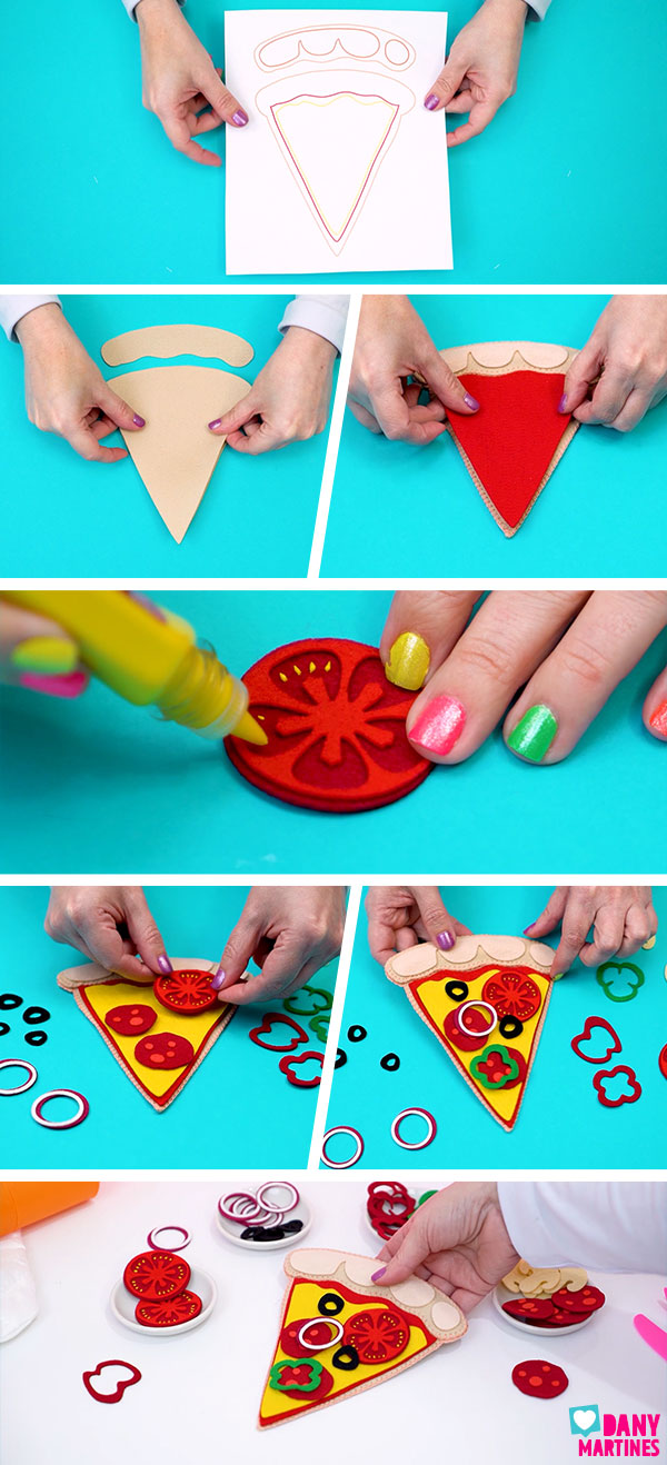 Pizza De Feltro. Brinquedos De Comida Para As Crianças. Imagem de Stock -  Imagem de conceito, feltro: 269341845